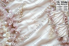 Luxurious Bloom and Pearl Delight: Digital Background Product Image 1
