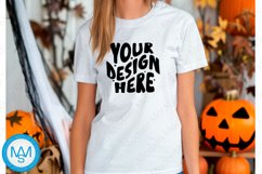White women Tshirt Mockup, Halloween tshirt mockup Product Image 1