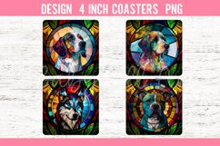 BUNDLE Stained Glass Square Coaster Sublimation Designs PNG Product Image 12