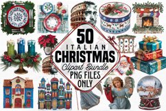Italian Christmas Clipart Bundle PNG Product Image 1