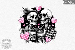 Valentine&#039;s Day Skeleton PNG - Valentine Clipart Sublimation Product Image 1
