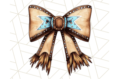 Western Style Bow PNG, Cute Cowboy, Cowgirl Coquette Png Product Image 4