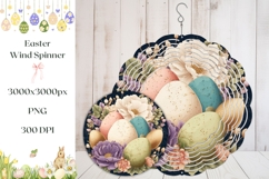 Colorful Easter Eggs Wind Spinner, Flowers Wind Spinner Product Image 1