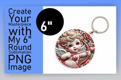 Unique Circle Design Car Coaster Template , 3D Cupid Product Image 1