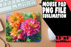 Artistic Flower Oil Art Round Design Sublimation PNG Product Image 1