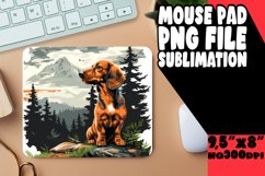 Cute Canine Adventure Mouse Pad Sublimation Product Image 1