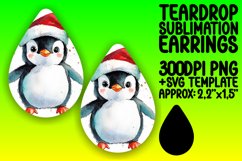 Whimsical Teardrop Design for Earrings Printing , Christmas Product Image 1