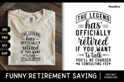 Funny Retirement Quote SVG | The Legend Has Retired Product Image 1