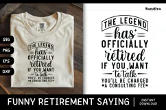 Funny Retirement Quote SVG | The Legend Has Retired Product Image 1