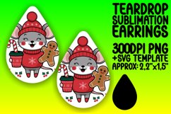 Vibrant Teardrop Earrings Template Art , Christmas Product Image 1