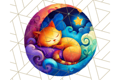 Whimsical Celestial Moon and Stars Clipart Constellation Png Product Image 4