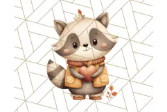 Woodland Autumn Critters PNG Clipart, Cute Fall Animals Product Image 4