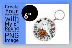 Vibrant Round Design Keychain Artwork , Halloween Product Image 1