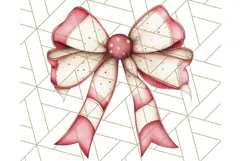 Muted Cozy Christmas Bows PNG Clipart, Winter Holiday Png Product Image 4