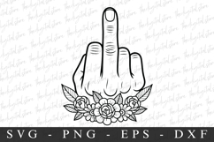 Middle Finger| SVG Cut files | Cricut Product Image 1