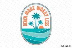 Beach more worry less svg | Summer Svg | Svg Cut Files Product Image 1