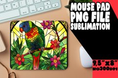 Colorful Bird Stained Glass Mouse Pad Design for PNG Product Image 1