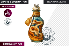 Magical Potion Bottles PNG, Fantasy Witchcraft Clipart witch Product Image 1