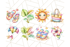 Tropical Summer Clipart Beach, Drinks And Fun Png, Vacation Product Image 4