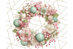 Pastel Christmas Clipart, Mint and Blush Holiday PNG Product Image 4
