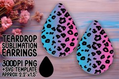 Chic Glittery Leopard Print Teardrop Earring Design Product Image 1