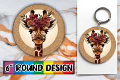 Bright Ornaments Circle Sublimation, Giraffe Product Image 1