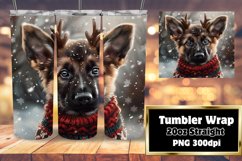 Merry Christmas Dog Tumbler Wrap Sublimation 20oz Product Image 1