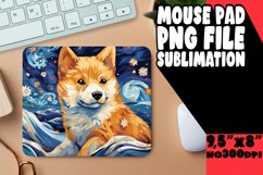 Artistic Dog Painting Mouse Pad - Sublimation Product Image 1