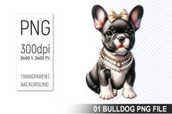 Cute French Bulldog Clipart PNG, Bulldog Graphic Design Product Image 1