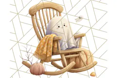 Cottagecore Halloween Clipart Cozy PNG, Autumn Fall Png Product Image 4