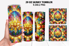 Skinny Tumbler 20oz Wrap Design, Easter Tumbler PNG Design Product Image 1