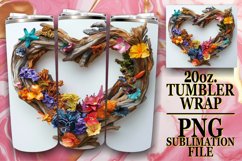 Floral Symphony Tumbler Wrap Sublimation - Woodland Bliss Product Image 1