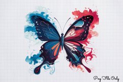 Smoke Butterflies Clipart PNG Product Image 1