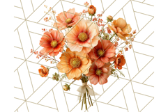 Fall Flower Bouquets Clipart PNG, Autumn Floral Clip Art Product Image 4