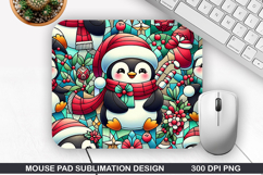 Mouse Pad Sublimation, Christmas Mouse Pad PNG Design Product Image 1