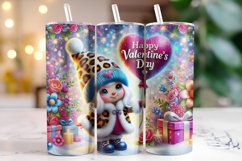 Happy Valentine's Day Tumbler Wrap Sublimation Product Image 1