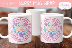 Blessed Nurse Mug Wrap for Sublimation | Nurse mug template Product Image 2