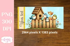 Cute birds sippy cup sublimation PNG, Kids tumbler template Product Image 3
