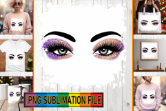 Cozy TSHIRT Art Ideas PNG, Woman Eyes Product Image 1