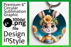 Trendy Round Design for Car Coasters , Cute Bunny Product Image 1