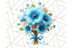Pastel Flower Bouquet PNG Clipart, Elegant Floral Art Product Image 4