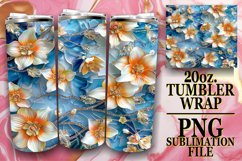 Shimmering Blossom 20oz Tumbler Wrap - Summer Style Product Image 1