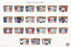 Patriotic Coffee Cups Clipart Product Image 5