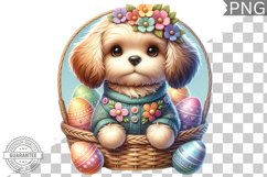 Easter Dog Sublimation - Easter Clipart PNG Design Product Image 1