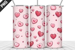Lovely Hearts Tumbler Design | Valentine&#039;s Day Tumbler Wrap Product Image 1