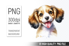Cute Dog Clipart PNG, Printable Animals, Wildlife Design Product Image 1