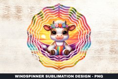 Cow Wind Spinner Sublimation Design Product Image 1