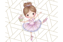 Ballerina Clipart PNG, Cute Ballet Girl Illustration Art Product Image 4