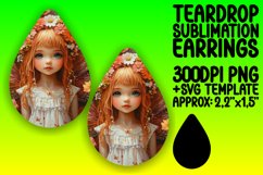 Bright Teardrop Earrings PNG Template , Fairy Product Image 1