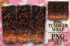 Leopard Tumbler Wrap - Glitter Blossom 20oz Product Image 1
